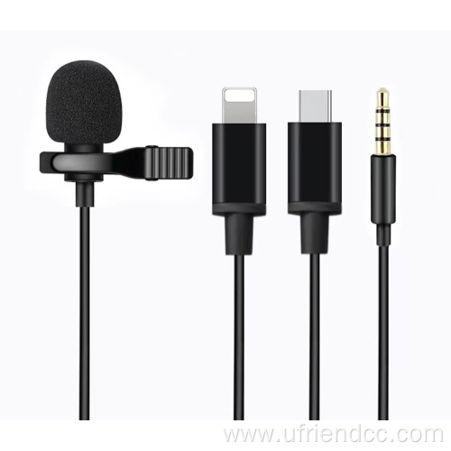 Wired Microphone Smartphone external Audio Recording